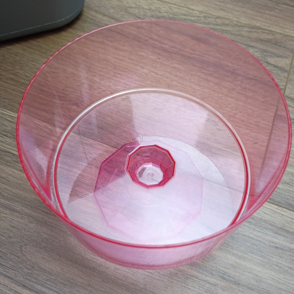 Pink Plastic Pedestal Cake Stand - Picture 2 of 6